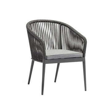 Lauko kėdė DOMOLETTI, pilka, 62×57×81 cm