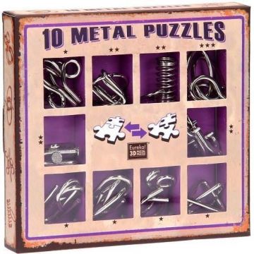 Stalo žaidimas Eureka! 10 Metal Puzzle Violet
