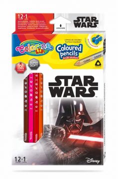 Spalvoti pieštukai COLORINO STAR WARS 89458PTR, 13 spalvų