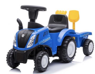 Žaislinis paspiriamas traktorius NEW HOLLAND 658T, mėlynas