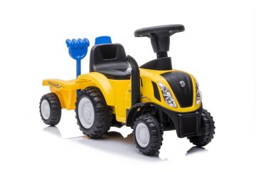 Žaislinis paspiriamas traktorius NEW HOLLAND 658T, geltonas