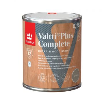 Impregnantas Tikkurila Valtti Plus Complete, pilka, 0.75 l