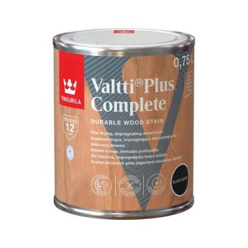 Impregnantas Tikkurila Valtti Plus Complete, juoda, 0.75 l