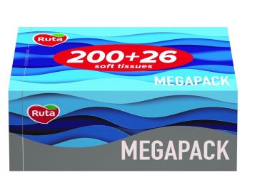 Vienkartinės nosinaitės RUTA MEGAPACK, 2 sl., 226 vnt.