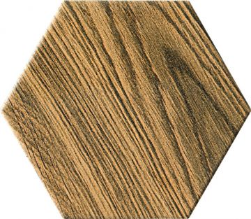 Keraminės dek sienų plytelės Burano Wood Hex, 11 x 12.5 cm