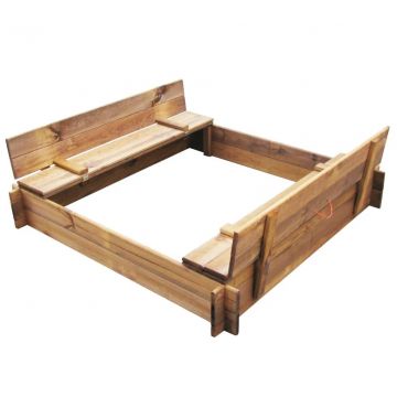  Smėlio dėžė, impregnuota mediena, kvadratinė