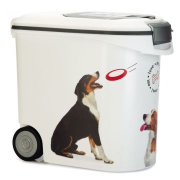 425608 Curver Pet Food Container Dog with Wheels 35L