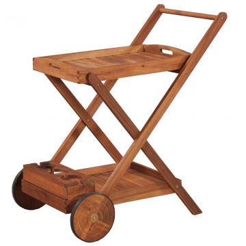  Serviravimo vežimėlis, akacijos medienos masyvas