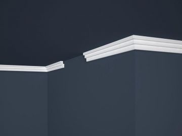 Lubų apdailos juostelės E-17, balta, 200 x 1.8 cm