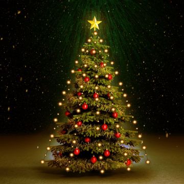 Kalėdų eglutės girlianda su 150 LED lempučių, 150cm