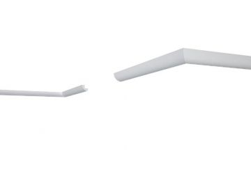 Lubų apdailos juostelės E-1, balta, 200 x 2.2 cm