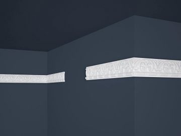 Sienų apdailos juosta B-10, balta, 200 x 4.5 cm