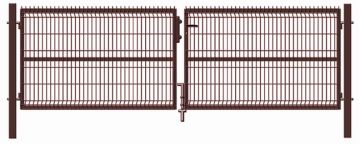 Segmentiniai vartai GARDEN CENTER, 400×123 cm, rudi