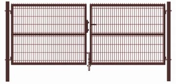 Segmentiniai vartai GARDEN CENTER, 400×153 cm, rudi