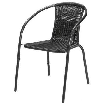 Lauko kėdė BISTRO, juoda, 60×52×73 cm