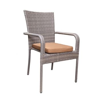 Lauko kėdė DOMOLETTI MANGO, ruda, 56×61×94 cm