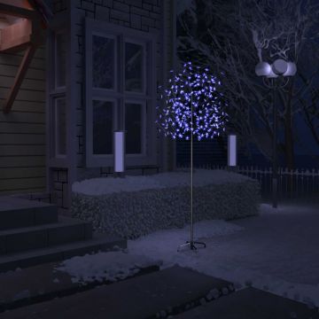  Kalėdinis medis su LED lemputėmis, 220cm, su vyšnių žiedais