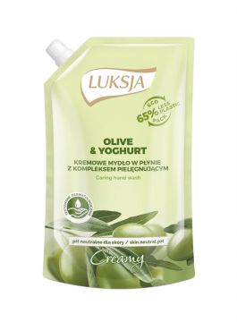 Skystas muilas, papildymas LUKSJA Olive & Yoghurt,  400 ml