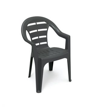 Lauko kėdė MOYO, juoda, 54×56×81 cm