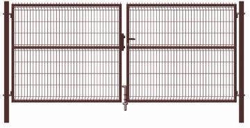Segmentiniai vartai GARDEN CENTER, 400×173 cm, rudi