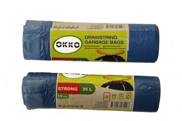 Šiukšlių maišai Okko Strong, 35 l, 15 vnt., 30MK