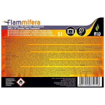 Židinių bioetanolis Flammifera, apelsinų, cinamono kvap 1l