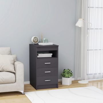  Spintelė su stalčiais, pilkos spalvos, 40x50x76cm, mediena