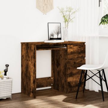  Rašomasis stalas, dūminio ąžuolo spalvos, 90x45x76cm, mediena