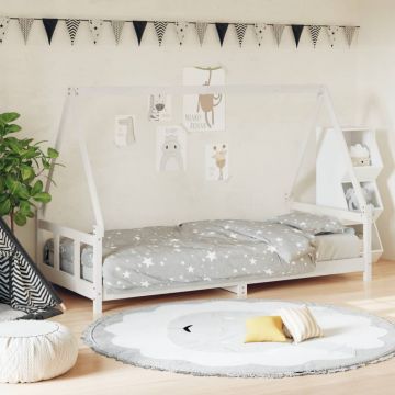  Vaikiškos lovos rėmas, baltas, 90x190cm, pušies masyvas