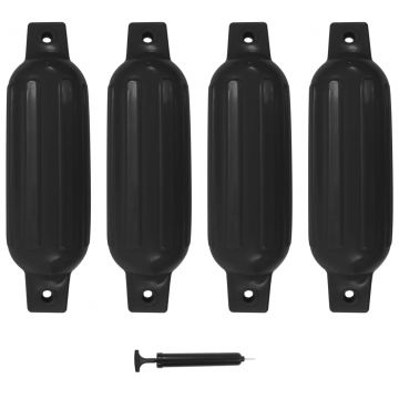  Valties bortų apsaugos, 4vnt., juodos spalvos, 41x11,5cm, PVC