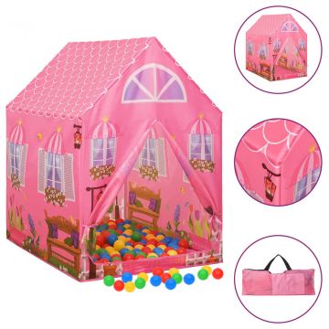  Vaikiška žaidimų palapinė, rožinės spalvos, 69x94x104cm
