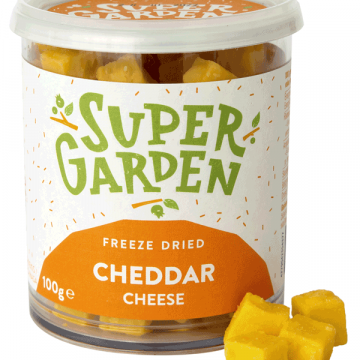 Džiovintas šaltyje Čederio sūris Super Garden, 100 g.