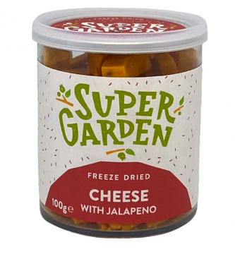 Džiovintas šaltyje sūris su jalapenu Super Garden, 100 g.