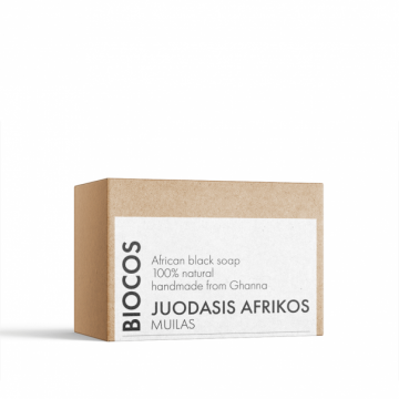 Juodasis Afrikos muilas iš sviestmedžio, 100 g.